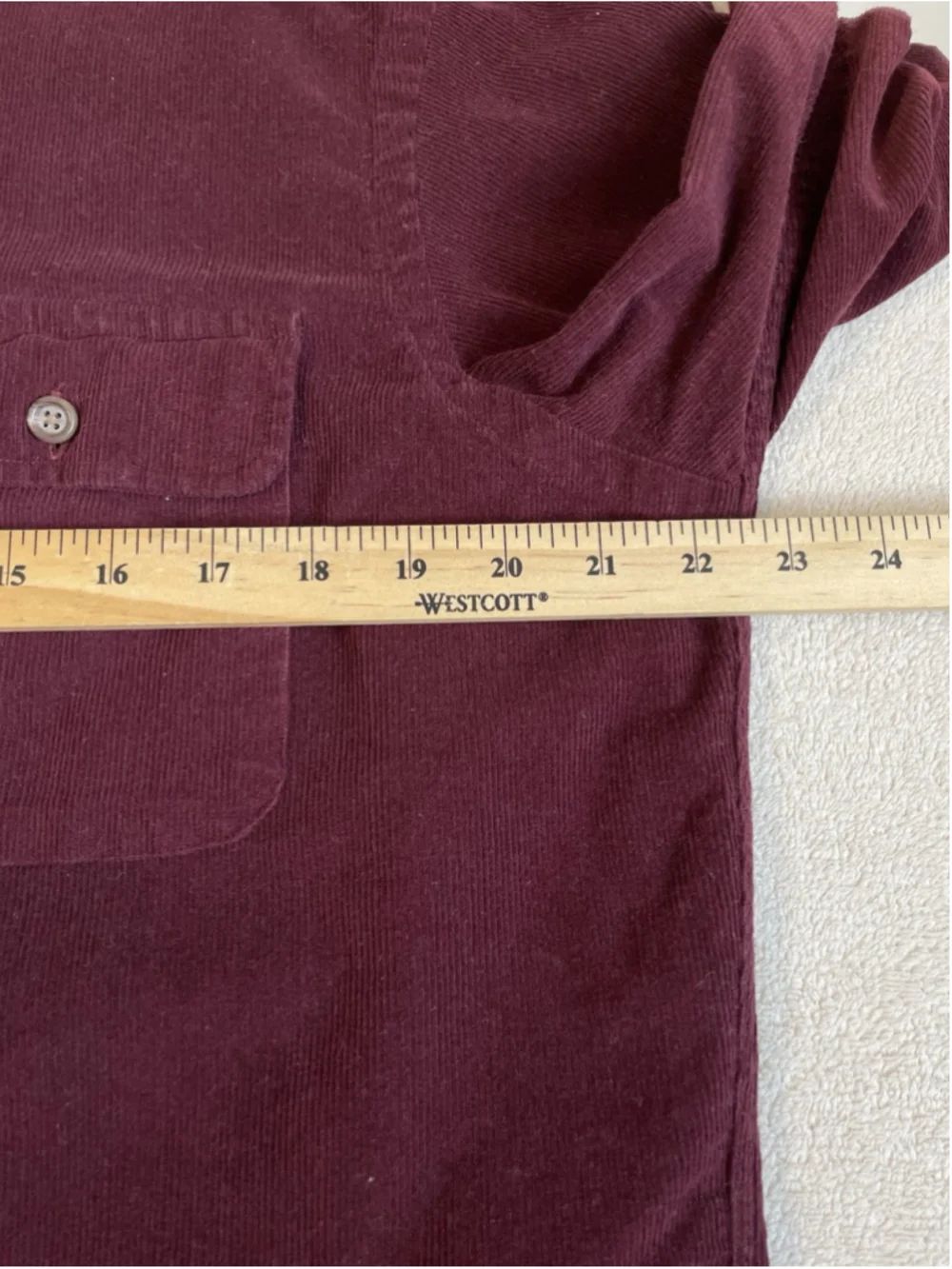 Polo Ralph Lauren Corduroy Shirt Men’s M Red Burgundy Classic Long Sleeve